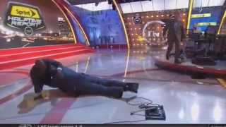 Shaq Falling on Live TV During Halftime Show