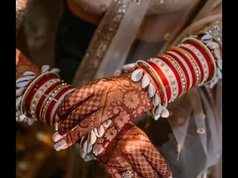 Red koudi bangles/ seashell bangles set of 2