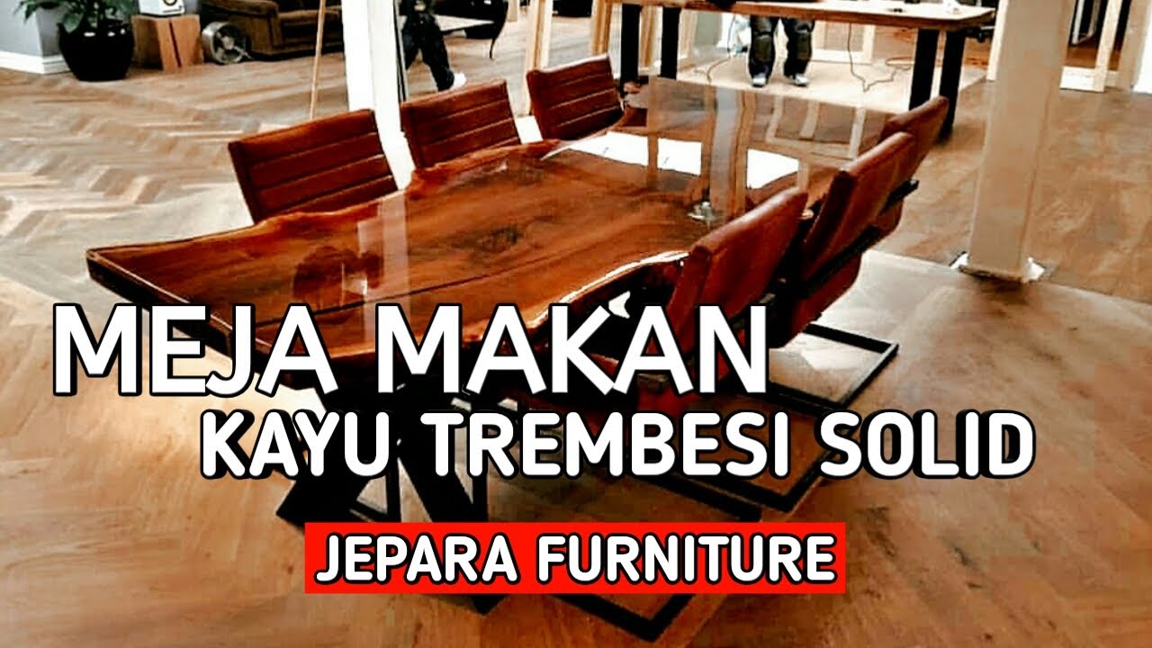 Meja Makan Kayu Trembesi Solid Jepara Furniture // #FURNITURE // #MEBEL
