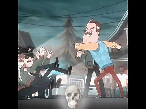 Mr Peterson VS 4 cops💀 // LUNA BALA (slowed) #edit #helloneighbor #wtrb #foryou #fypシ゚