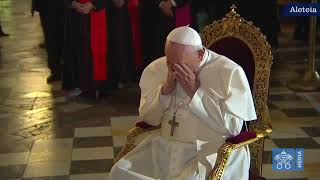 Papa na Bulgária: momento de oração.