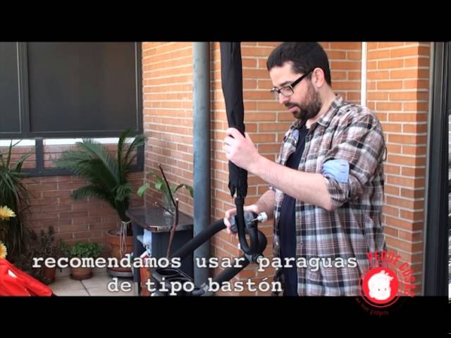 Vídeo relacionado con KESSER Paraguas de granito con tubo de acero inoxidable, soporte para sombrilla redondo de alta calidad de 30 kg - para bastones de paraguas de hasta 16-48 mm, soporte incluido
