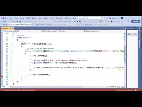 SFTP C# Example for upload and download files | SSH.NET