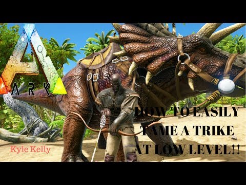 HOW TO EASILY TAME A TRIKE AT LOW LEVEL.- Ark Survival Evolved Xbox