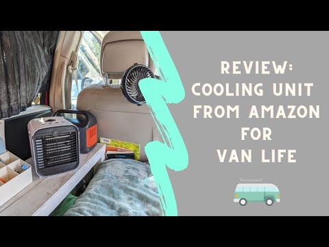 Staying Cool in my Van With a Mini Fan/Cooling Unit | Van Life | Minivan Camper Conversion