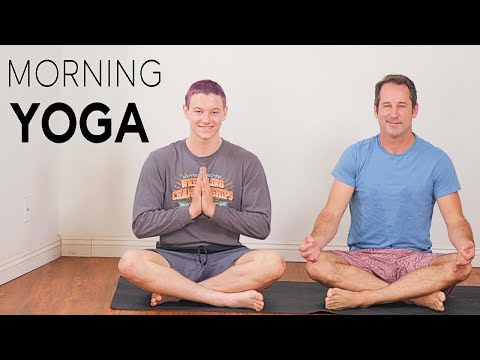 Morning Yoga With Duke and Indy