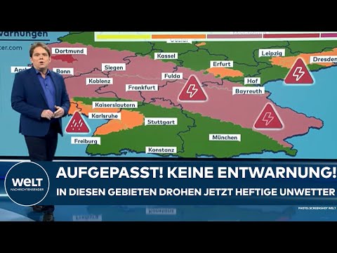 DEUTSCHLAND: Aufgepasst! Keine Entwarnung! In diesen Gebieten drohen jetzt heftige Unwetter