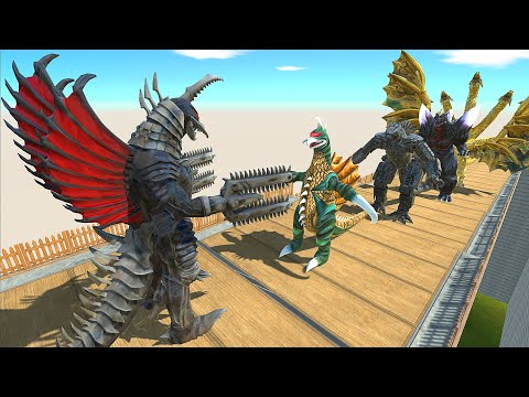 Gigan Final Wars Death Fall vs Ghidorah - Animal Revolt Battle Simulator