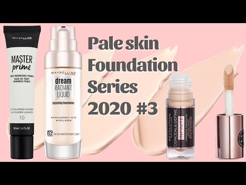 Trying new base face products: Mabelline and Revolution **Pale Skin Foundation Series 2020 #3**