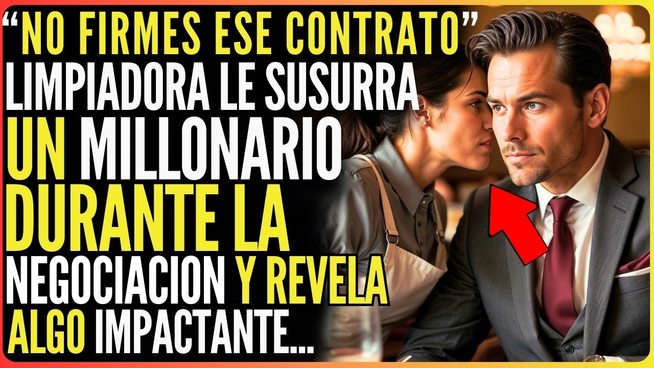 "No Firmes Ese Contrato"– Limpiadora Le Susurra a un Millonario Durante la Negociación y Revela Algo