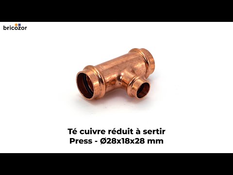 Té cuivre réduit à sertir - 28 mm - Press CONEX BANNINGER
