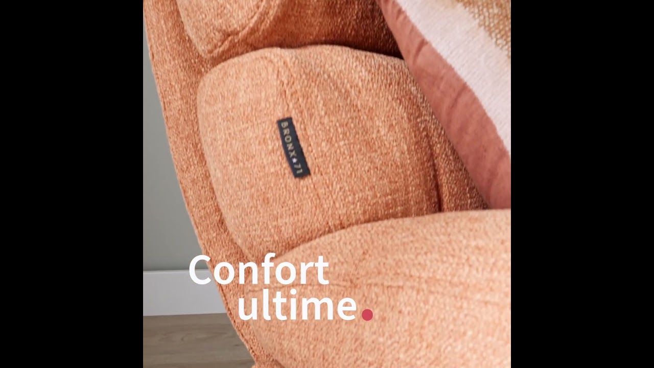 Fauteuil pivotant avec pouf Palma tissu lin taupe