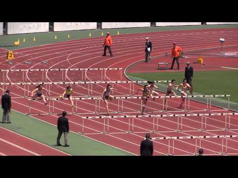静岡国際2015 女子100mH予選3組 Hyelim JUNG 13.44(-0.3)