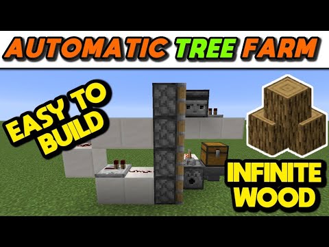 EASIEST Automatic Wood Farm Tutorial - Minecraft Bedrock 1.20
