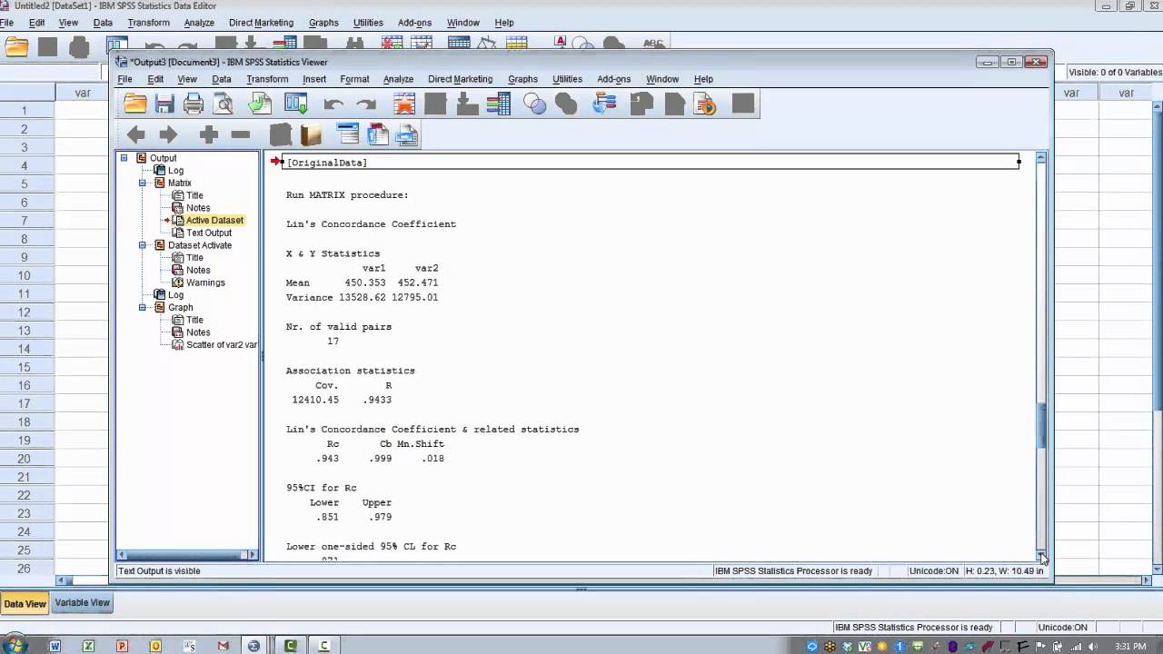 How to Use SPSS-Lin's Concordance Correlation Coefficient