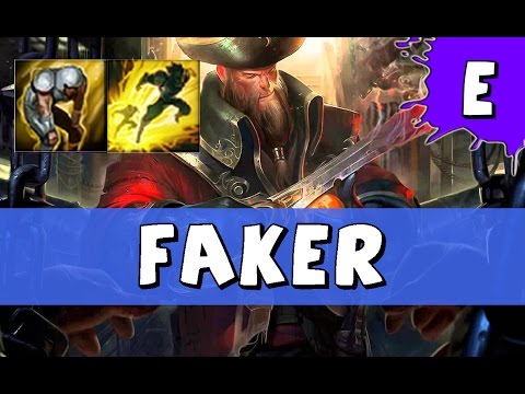 SKT T1 Faker as Gangplank vs Fiora MID - HIGHLIGHTS - League of Legends