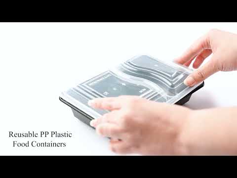 Durable & Recyclable RE 232 690ml 2 compartment Plastic Food Containers