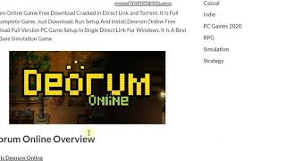 Deorum Online PC Game Free Download