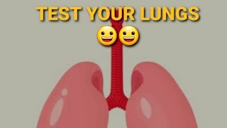 Hold Your Breath To test 🫁 Lungs 🫁