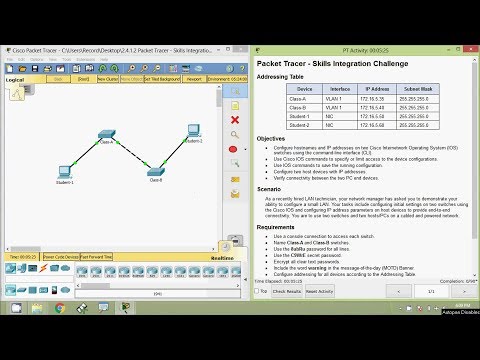 2.4.1.2 Packet Tracer - Skills Integration Challenge