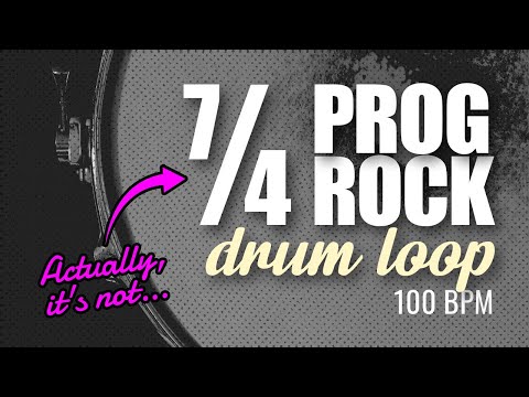 7/4 Progressive Rock/Metal Odd Time Groove (Drum Loop 100 BPM)