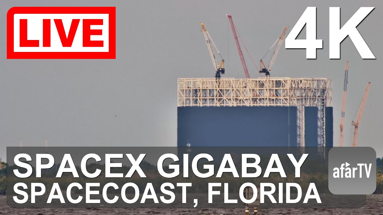 Live webcam view of Cámara de Construcción del Gigabay de SpaceX