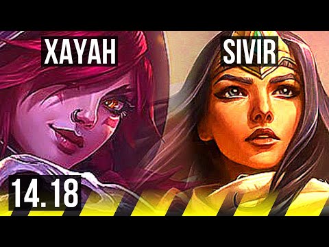 XAYAH & Bard vs SIVIR & Sona (ADC) | 14/2/6, 1300+ games, Godlike | NA Diamond | 14.18
