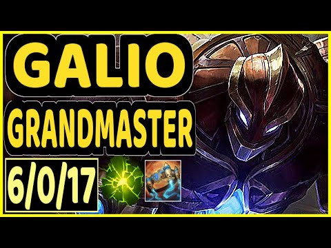 BJERGSEN (GALIO) - 6/0/17 KDA GAMEPLAY - NA Ranked GRANDMASTER