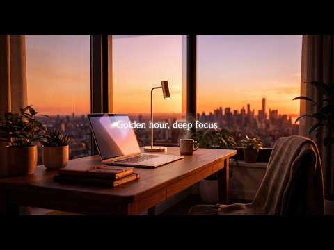 Deep Focus  Golden Hour Sunset Desk & Chill Lo-Fi Study Beats (No Lyrics)