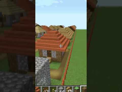 I build Small Village in Minecraft Creative mode 2023 Day 525 #shorts