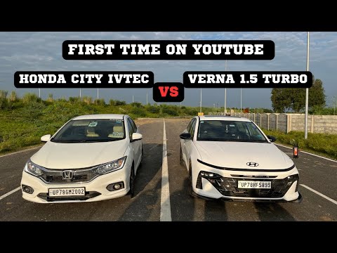 HONDA CITY IVTEC VS VERNA TURBO | DRAG RACE | 1.5 MT VS 1.5 TGDI MT #viral #honda #hyundai #verna