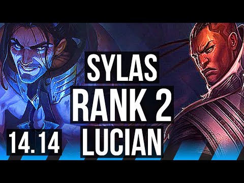 SYLAS vs LUCIAN (MID) | Rank 2, 8 solo kills, 12/3/6 | NA Challenger | 14.14