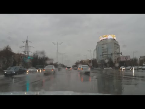 Прохладный, дождливый день в Ташкенте переходящий в снег! Ураа!