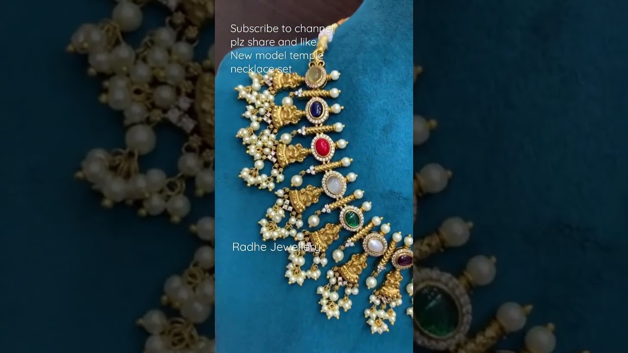 Navratna gutapasul Lakshmi necklace set| premium quality | #necklace #beautiful #design #ruby