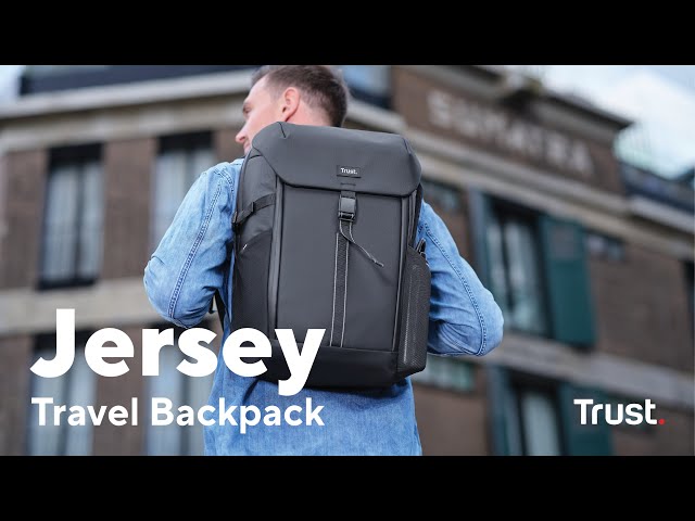Trust Jersey Rucksack für Laptops bis zu 17" Grau video