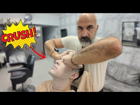 Strong ASMR Barber Delivers Close Shave & Intense Turkish Massage 💈💆‍♂️