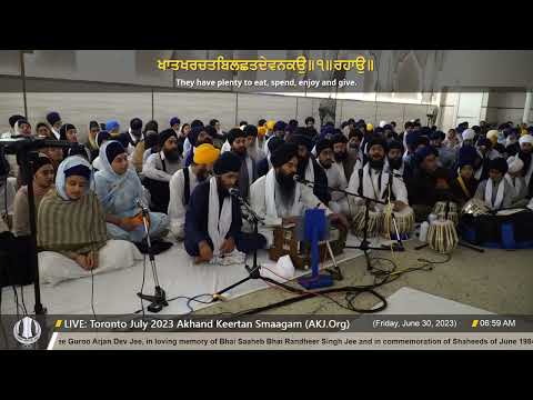 076 Bhai Sangatren Singh Jee Ludhiana @ Friday AM Toronto July 2023 Annual Akhand Keertan Smaagam
