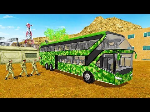 US Army Bus Driving 2019 - Military Coach Transporter - Gameplay