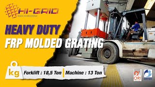 FRP Molded Grating - HI-Grid - Mesh Size: 38x38mm;  Panel Size Available: 1000x4000mm; 