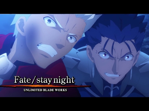 Archer vs Lancer Rematch Fight Scene - Fate Stay Night Unlimited Blade Works Season 2 2015 HD