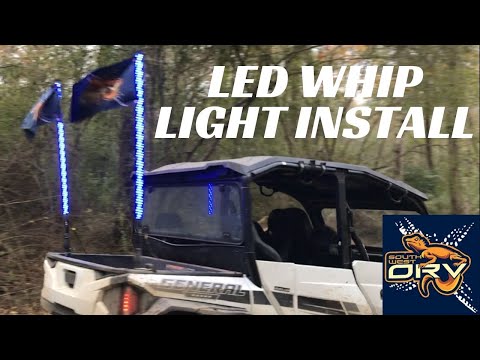 Nilight LED Whip Light Install - Polaris GENERAL (Vid #42)