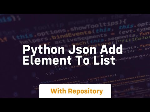 Python Json Add Element To List