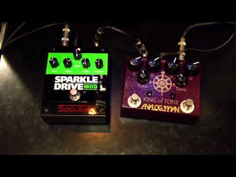 Voodoo LAb Sparkle Drive Mod vs analog Man King of Tone V4