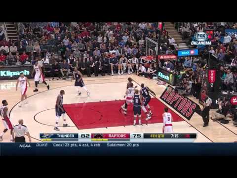 Jonas Valanciunas vs Oklahoma City Thunder 2014.03.21