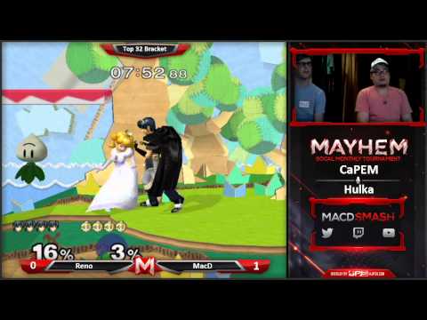 Mayhem July 2015 Top 32: Reno (Sheik/Marth) vs MacD (Peach)