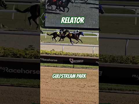 Relator and David Egan pull away in the final stretch to score in race 2 for Sano. #GulfstreamPark