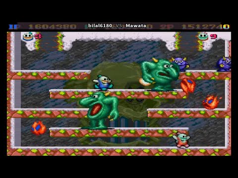 Snow Bros. - Nick & Tom - Toaplan 1990  - 2 players 1 credit gameplay 20.05.2021