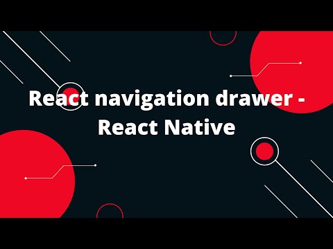 React Navigation Drawer React Native React Navigation 6 Drawer Example React Native Tutorial