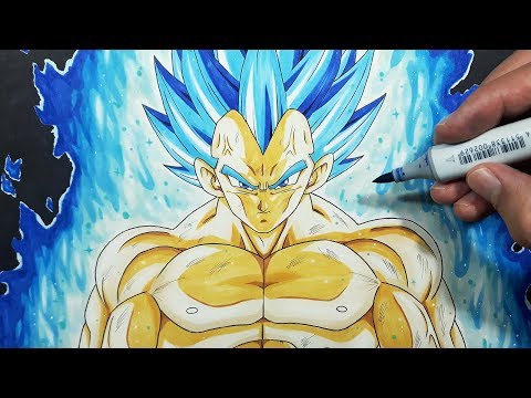 How To Draw Vegeta BEYOND Super Saiyan Blue! - Step By ...