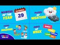 Learning the 12 Months of the Year - Weather - Seasons - Days - Educational Videos